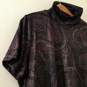 Ralph Lauren Glitter Short Sleeve Turtleneck